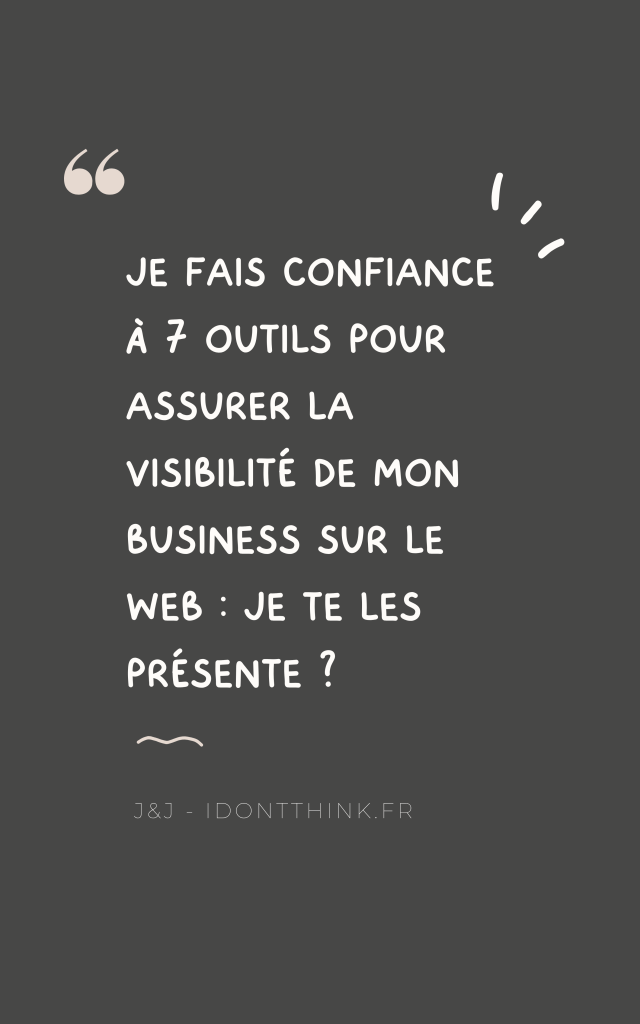 7 outils pour construire ta présence web durablement