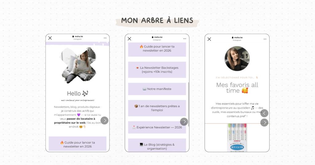 Arbre à liens Instagram